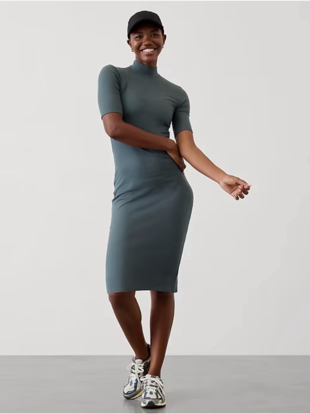 Athleta Signature Rib Mock Neck Dress